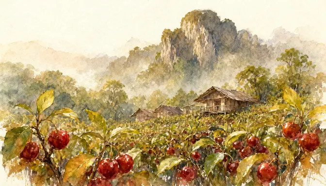 ภาพสีน้ำ เชียงดาว เชียงใหม่
