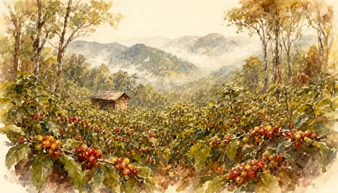 ภาพสีน้ำ ดอยตุง เชียงราย