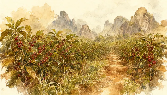 ภาพสีน้ำ เมืองกระบี่ กระบี่